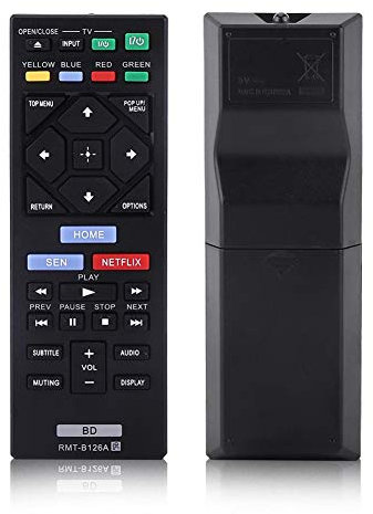 Zerone Remplacement Télécommande pour Blu Ray Player RMT-B126A, Lecteur Blu-Ray Télécommande pour