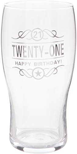 Maturi Bicchiere da birra per 21° compleanno, 570 ml, 1 pinta