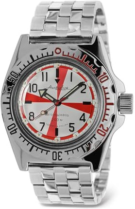 Vostok | Amphibia 110750 Radio Room Automatic Self-Winding Diver Wrist Watch | Steel Bracelet