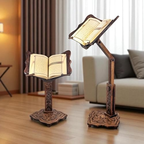 Supporto per libri in legno regolabile di grandi dimensioni | Corano, Bibbia, dizionario, libro di cucina titolare Lectern