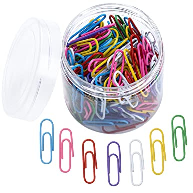 200 Colorful Paper Clips, 28mm - Reusable for School, Office, Folders, Bookmarks, DIY Albums