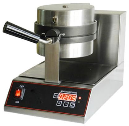 Gofrera Belga Gofrera Comercial Plancha Para Gofres Comercial Máquina De Gofres Redonda Antiadherente Girado Control De Temperatura Y Tiempo Para Waffles, Hash Browns, Snacks 1000W (Color : 220V)
