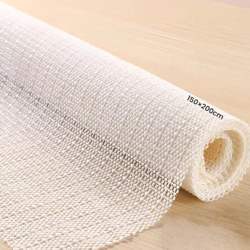 ACONDE Schneidbar Teppichunterlage für Bodenbeläge 150×200cm | Zuschneidbarer Teppich Rutschmatte - Erhöhen Sie die Reibung um ein Verrutschen des Teppichs zu Verhindern