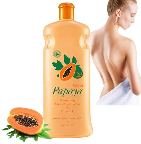 Papaya Whitening Body Loion, Pimple drying lozione, crema sbiancante, lozione per il corpo, idratante, schiarente, per la cura della pelle, anti-essiccazione, crema per il corpo (1 pezzo)