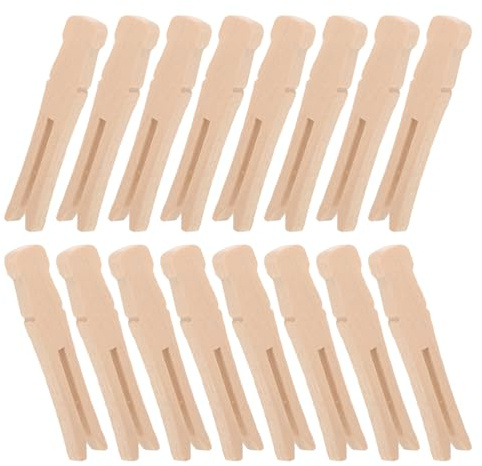 Zerodeko 50Pcs Wooden Clothespins Heavy Duty Clothes Pins Vintage Laundry Pegs for Outdoor Clothesline Craft Decoration