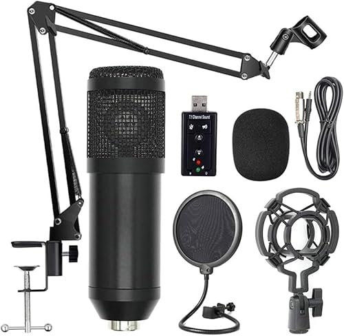 Hög ljudkvalitet Studio Live Professionell upphängd mikrofonsats USB-ljudkortskit Trådbunden mikrofonmikrofon