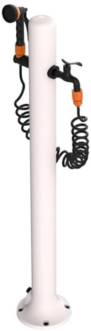 Sined Fontana in Alluminio Resistente con Attacco Laterale Include Tubo da 75 m e Pistola a 8 Getti Facile da Montare Ideale per Esterni