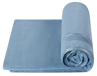 altego Badehandtuch groß 100 x 180 cm Premium Qualität 100% Baumwolle - Handtuch groß - Saunahandtuch - Sauna Handtuch (Blau)