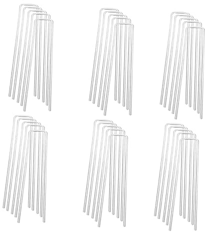 KONTONTY 50 Piezas Clavos Galvanizados Forma para Jardinería y Fijación de Césped Carpas y Paisajismo