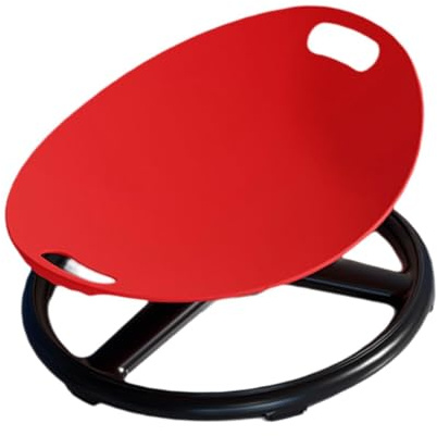 YWJLQH Chaise Pivotante Enfant Chaise Sensorielle Siège Rotatif Tabouret Enfant Jouet D'Équilibre Coordination Matériaux PP Métal Adapté Activités Physiques, Rouge