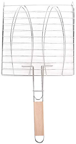 Panier de Barbecue, Poignée antiadhésive BBQ Grill Grill Mesh pour Le Poisson, Les légumes, Le Steak, Les crevettes, Les côtelettes et de Nombreux Autres Aliments