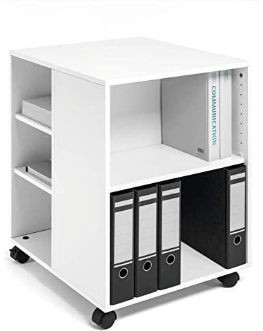 Durable Multifunktions-Wagen 74/59, 3-seitig offen mit 6 Regalböden (528 x 748 x 592 mm), weiß, 311302