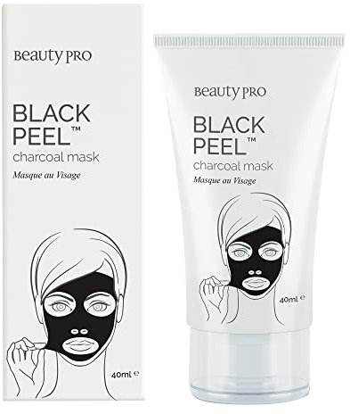 BEAUTYPRO BLACK PEEL Off Mask Activated Charcoal Detoxifying Deep Cleansing & Brightening Targets Blackheads & Pores Gingko Biloba Tea Tree & Lemon Natural Skincare Multi Award Winning Brand 40ml
