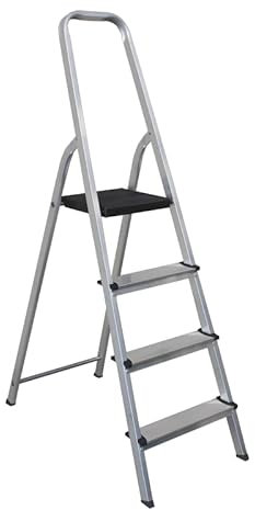 BRICOGOMEZ Escalera Aluminio SFK 4 PELDAÑOS HOMOLOGADA. SAFOR KIT