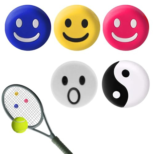 TYVOM Tennis Shock Absorber 5 Pcs Silicone Tennis Racket Dampeners Tennis Accessories Tennis Dampener Tennis Vibration Dampeners for Casual and Professional Players Tennis Training