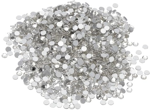 PATIKIL SS10/1440 st. Glas diamant strass kristallglas platt baksida strass rund kristall konst ädelstenar dekor för nagelkonst hantverk kläder gör-det-själv make-up