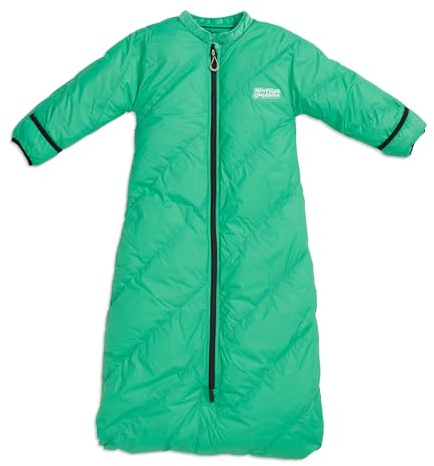 Big Mo 20 Kids Sleeping Bag (Ages 18-36mo), The Warmest 100% Down Camping Sleeping Bag for Kids Age 18-36 Months Old. (Leapfrog Green)