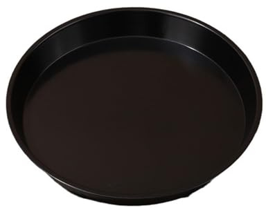 WAZUBC Bandejas de Acero Inoxidable para Horno de Pizza Bandeja Redonda Antiadherente para Horno Microondas para Pizza, Hornear y Cocinar, Aptas para Lavavajillas (22cm, negro)