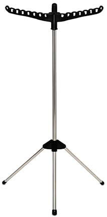 Relaxdays Stendibiancheria, per 27 appendini, Pieghevole, carico Fino a 15 kg, HxP: 143x56 cm