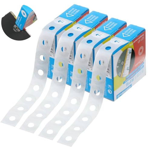 YBEATY 1000Pcs Hole Reinforcement Stickers White Clear Hole Punch Reinforcement Stickers Labels Self-Adhesive Paper Binder Hole-Punched Pages Reinforcements for Schools Homes Offices