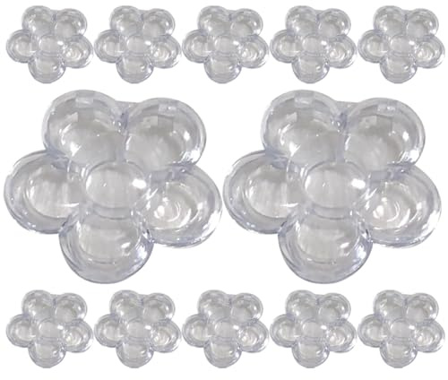 Cabilock Boîte de Rangement Maquillage en Plastique 12 Pcs de Fleur, Étui à Rouge à Lèvres Facile à Nettoyer Isolation pour Blush et Ombre à Paupières