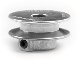 Terre Products, Heavy Duty 2 V-Groove Drive Pulley, Precision 1/2 Bore, Robust Z3A Zinc Alloy Die Cast Pulley