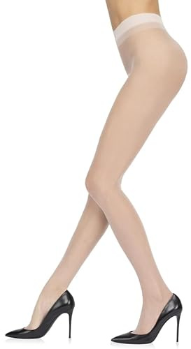 Sarah Borghi Dream 20 Collant Donna Velato 20 Denari, Calze Donna in Lycra con Tassello in Seta e Cucitura Piatta, Made in Italy (perla, XL)