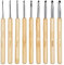 Häkelnadel Set 9 Stück Ergonomische Stricken Nadel, Holzgriff zum Häkeln, Crochet Hooks, extra leichte Stricknadeln für Anfänger und Häkelgarn (2.0/2.5/3.0/3.5/4.0/4.5/5.0/5.5/6.0mm)