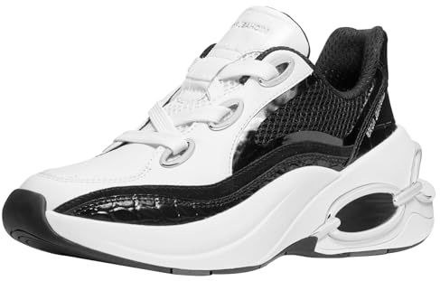 Michael Kors Women's Toni Trainer, Black/Opticwht, 5