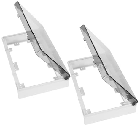 TOPBATHY 2pezzi Coperture Per Prese Adesive Ultrasottili e Impermeabili Scatole Protettive Per Prese Senza Danni Alle Pareti Protezione Contro Schizzi d Acqua Adatto Pareti Diverse e