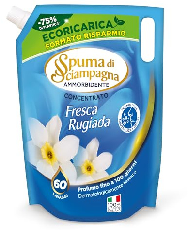 Spuma di Sciampagna - Ecoricarica Ammorbidente Fresca Rugiada 8x1200ml