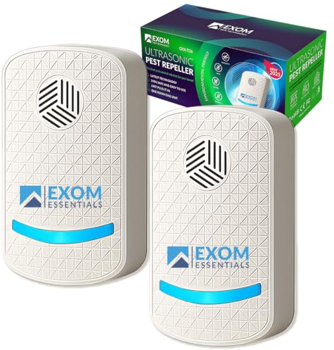 T-24, Ultrasonic Pest Repeller Wall Plug-in Most Effective Than Repellents - Get Rid of - Rodents, Squirrels, Mice, Rats, Bats, Roaches, Ants, Spiders, Bed Bugs, Мosquito, Insects, Fleas (2 Pack)
