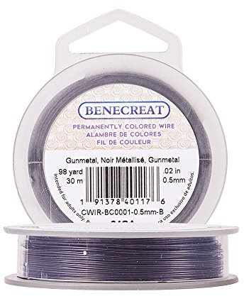 BENECREAT 24 Gauge (0,5 mm) startbeständig röd gjutjärn, smyckestråd, smyckestillverkning, koppartråd, 30 m/33 meter
