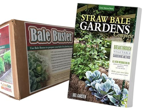 Straw Bale Gardening Starter Kit Includes Instructional Book by Karsten and BaleBuster 5 Organic SBG Preparation Mix formulated