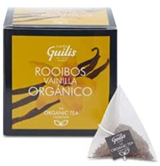 CAFES GUILIS DESDE 1928 AMANTES DEL CAFE Rooibos Ekologiskt Vanilj i Blad Box 15 Pyramider - förpackning 4