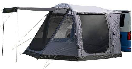 Skandika Busvorzelt Aarhus Air Protect| Aufblasbares Vorzelt für 4 Personen, eingenähter Zeltboden, 2 m Stehhöhe, 3000 mm Wassersäule, Luftzelt, Tunnelzelt | Zelt für Auto, Bus, Van, Bulli, Minivan