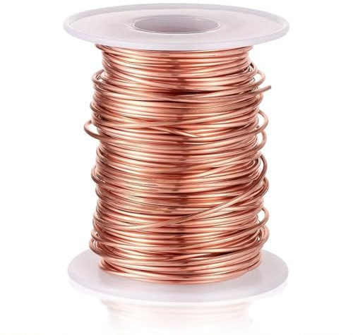 Antesen 65 Feet Electroculture Gardening Antenna Pure Copper Wire Gardening Coil Bare Wire 16 Gauge 99.9% Soft Copper Wire Stakes for Gardening Growing Plants Vegetables