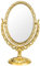 WOONEKY 1 Stück Goldener Schminkspiegel im Stehen, Vintage-Kosmetikspiegel, Klappspiegel für den Schreibtisch mit Ständer, rustikaler Standspiegel für Zuhause, Badezimmer, Schlafzimmer