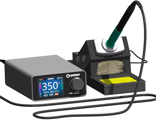 GEEBOON TC22 lödstation kompatibel med 115/210/245/T12 lödspets färgkurvdisplay lödnings-reworkstation (TC22, C245KIT)