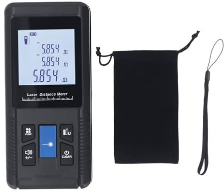 Laserentfernungsmessgerät, 0,05 Bis 100 M/328 Fuß Digitale Entfernungsmesswerte mit Hintergrundbeleuchtung Multi -Modi 4 Einheiten Elektronischer Länge Tester Handheld