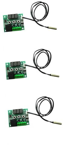 Tofficu 3 Pezzi Termostato Digitale Programmabile per Controllo Temperature Riscaldamento e Raffreddamento con Display LED per Condizionamento e Ventilconvettori
