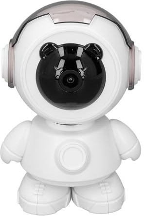 Qudinip Telecamera di Sicurezza Wireless, Design a Forma di Robot HD 1080P con Panoramica a 355° e Inclinazione a 45°, Rilevamento Automatico del Movimento per Visione Notturna, per
