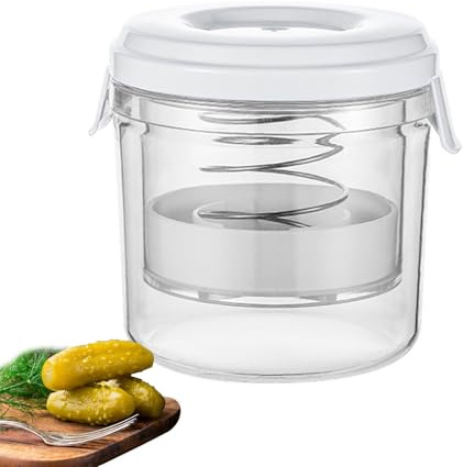 Barattolo per la fermentazione per sottaceti, contenitori ermetici e a prova di perdite da 1300 ml con bocca larga | Contenitori per la conservazione di sottaceti con coperchi - adatti per patatine