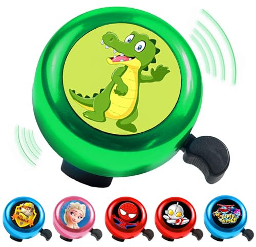 Sonnette Velo Enfant Vert, Mini Cloche De Guidon pour Scooters, Sonnette De Sécurité avec Un Son Fort Et Clair pour Filles Garcons