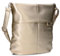 Zwei Damen Handtasche Mademoiselle.M M12 Umhängetasche 7 Liter Crossbody Bag, Schultertasche in DIN-A4-Größe, Schlüsselring, Geheimfach, inkl. extra kurzen abnehmbaren Schultergurt (gold)