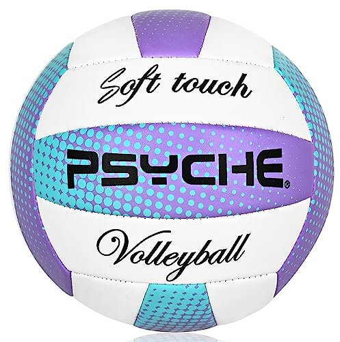 Wuzfully Volleyball Soft Touch Leicht Beachvolleyball für Drinnen Draußen, Indoor Outdoor Beachball größe 5 Violett