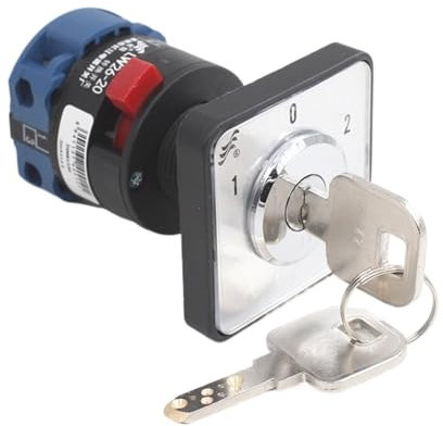 Interrupteur à came universel LW26-20/1S4, avec clé de verrouillage, inversion automatique du moteur, prévention des dysfonctionnements, 20A