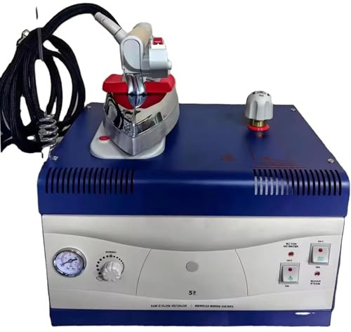 Industrial Steam Ironing Station with Pressure Gauge, Adjustable Temperature for Professional Garment Care in Dry Cleaners and Curtain Shops