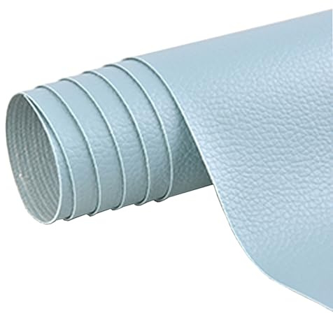 Pelle Adesiva per Riparazioni, Tessuto Decorativo per Auto, per Tappezzeria, Cassetti Portagioielli, Riparazioni e Ristrutturazioni Fai da Te con Cucito a Mano-blue||30x137cm