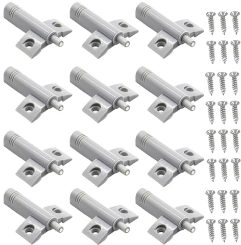 12 Pcs Soft Close Dampers Set with 24 Screws, Easy Install Soft Close Door Dampers for Cupboards and Drawers, Practical Soft Door Closer to Reduce Noise and Impact